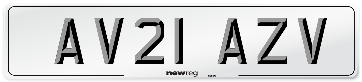 AV21 AZV Number Plate from New Reg